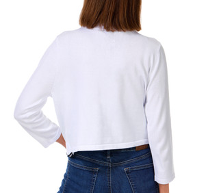 Thumbnail 5: Zac & Rachel Women's Long Sleeve Scallop Trim Shrug 