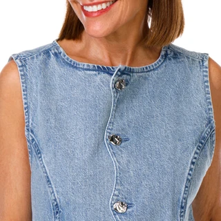 Thumbnail 3: Habitual Women's Denim Vest 