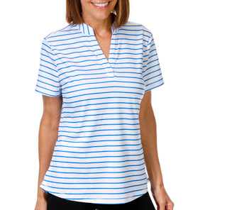 Thumbnail 1: REEL LEGENDS Women's Short Sleeve Sonic Stripe Freeline Top 