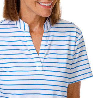 Thumbnail 3: REEL LEGENDS Women's Short Sleeve Sonic Stripe Freeline Top 