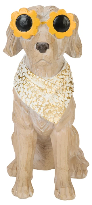Thumbnail 1: PORT TO PORT Dog With Glasses Garden Statue 
