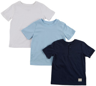 Thumbnail 1: Weatherproof Boy's 3 Pk Short Sleeve Henley Tee Set 