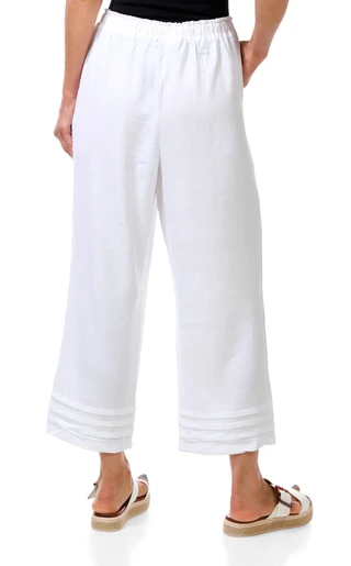 Thumbnail 2: Soho Apparel Women's Wide Leg Pleated Hem 2 Pocket Culottes 