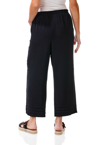 Thumbnail 2: Soho Apparel Women's Wide Leg Pleated Hem 2 Pocket Culottes 