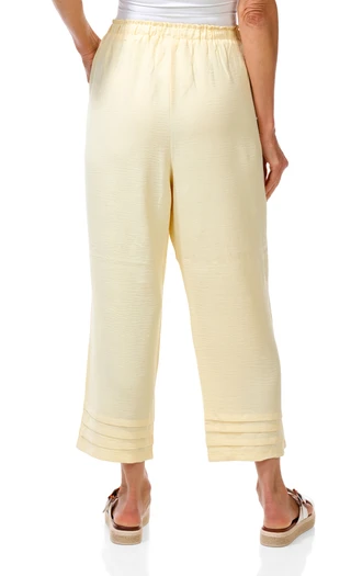 Thumbnail 2: Soho Apparel Women's Wide Leg Pleated Hem 2 Pocket Culottes 