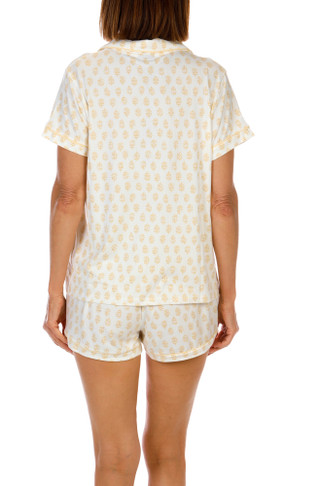 Thumbnail 3: Tahari Women's 2 Pc Button Down Pajama Shorts Set with Pocket 