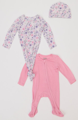 Thumbnail 1: HUGGIES Baby Girls 3 Pk Sleepers  