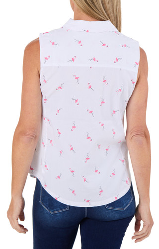 Thumbnail 2: Emily Daniels Women's Button Down Sleeveless Top  