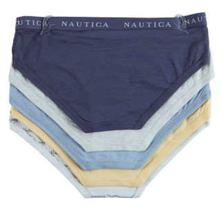 Thumbnail 2: Nautica Women's 5 Pk Logo Tag-Free Hipster Panties 