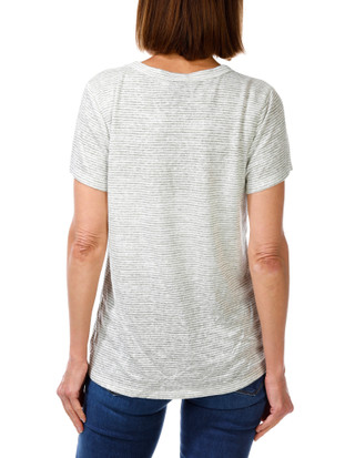 Thumbnail 2: BOBEAU Women's Short Sleeve Side Tie Top 