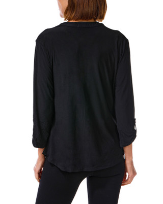 Thumbnail 2: Joie De Vivre Women's Quarter Zip Tassel Top 