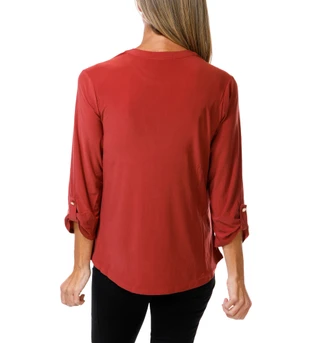 Thumbnail 2: Joie De Vivre Women's Quarter Zip Tassel Top 