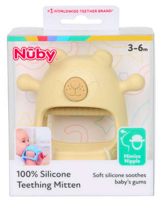 Thumbnail 1: Nuby Silicone Bear Teething Mitten 