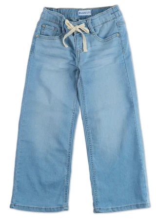 Thumbnail 1: Blue Spice Little Girls 5 Pocket Soft Stretchy Wide Leg Jeans 