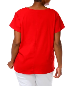 Thumbnail 2: Ilu Ilu Women's Plus Rhinestone Top  