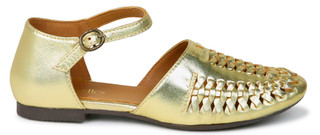 Thumbnail 2: Seychelles Women's Crimson Gold Leather Woven Flats 