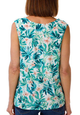 Thumbnail 2: Joie De Vivre Women's Sleeveless Tie Front Top  
