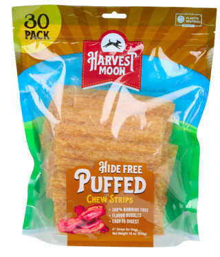 Thumbnail 1: Harvest Moon 30 Pk Hide Free Puffed Chew Strips 