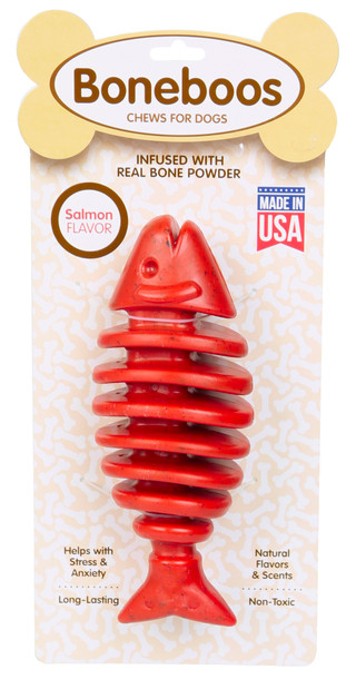 Thumbnail 1: Boneboos Salmon Flavored Dog Chew Toy 