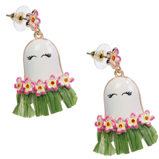 Thumbnail 2: C&C California Summerween Mummy Hula Girl Earrings 