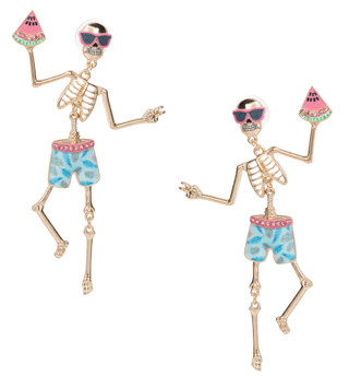 Thumbnail 2: C&C California Summerween Skeleton Stud Earrings  