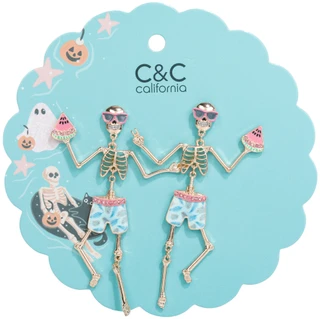 Thumbnail 1: C&C California Summerween Skeleton Stud Earrings  