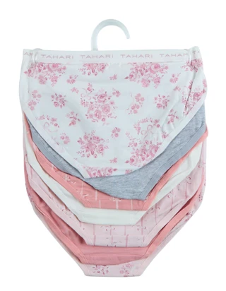 Thumbnail 2: Tahari Girl's 7 Pk Potpourri Hipster Underwear 