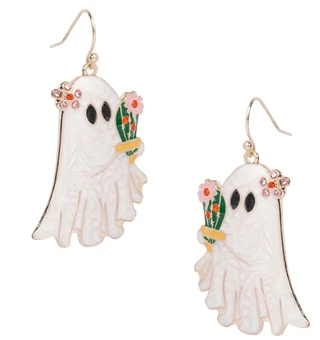Thumbnail 2: C&C California Summerween Flower Ghost Earrings  