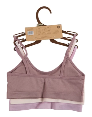 Thumbnail 2: BEARPAW Girl's 3 Pk Solid Seamless Bralettes 