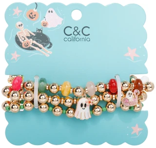 Thumbnail 1: C&C California 3 Pk Summerween Charm Bracelets 