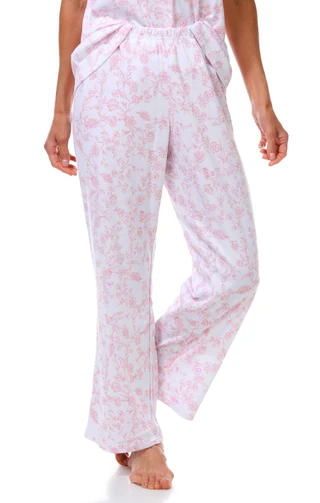 Thumbnail 3: Laura Ashley Women's Short Sleeve Floral Pajama Pants Set 