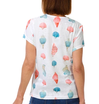 Thumbnail 2: Milano Women's Short Sleeve Embellished Shell Top 