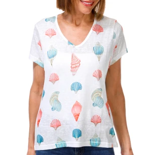 Thumbnail 1: Milano Women's Short Sleeve Embellished Shell Top 