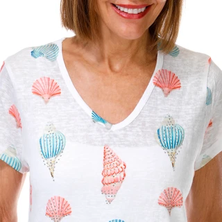 Thumbnail 3: Milano Women's Short Sleeve Embellished Shell Top 
