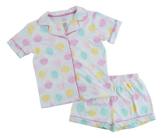 Thumbnail 1: FLORAL THREADS Girl's 2 Pc Shell Print Pajama Shorts Set 
