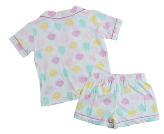 Thumbnail 2: FLORAL THREADS Girl's 2 Pc Shell Print Pajama Shorts Set 