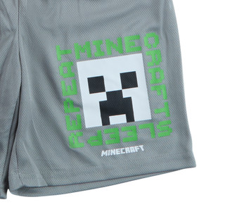 Thumbnail 2: Minecraft Big Boy's 2 Pc Short Sleeve Minecraft Shorts Set 