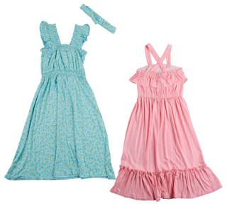 Thumbnail 2: Nanette Lepore Big Girl's 3 Pc Sleeveless Midi Dresses & Headband 