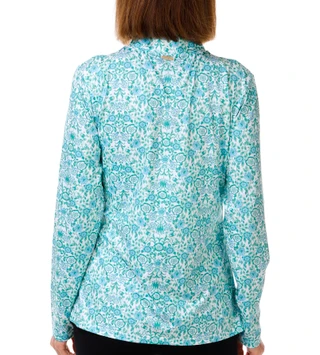 Thumbnail 3: Palm House Women's Long Sleeve Quarter Zip Sport Top 