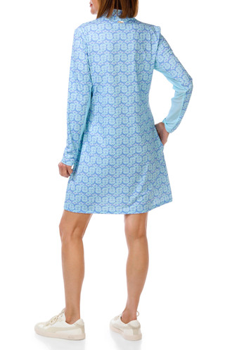Thumbnail 4: Palm House Women's Long Sleeve 1/4 Zip Performance Dress 