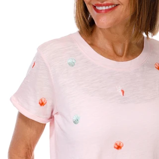 Thumbnail 3: Philosophy Women's Short Sleeve Embroidered Shell Top 