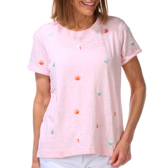 Thumbnail 1: Philosophy Women's Short Sleeve Embroidered Shell Top 