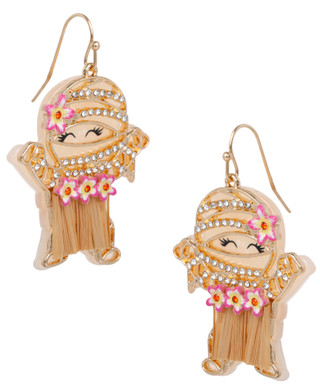 Thumbnail 2: C&C California Summerween Mummy Hula Girl Earrings 
