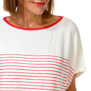 Thumbnail 3: MAX STUDIO Women's Short Sleeve Striped Dolman Top 