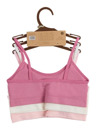 Thumbnail 2: BEARPAW Girl's 3 Pk Solid Seamless Bralettes 