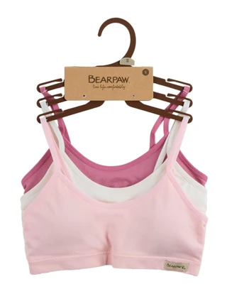 Thumbnail 1: BEARPAW Girl's 3 Pk Solid Seamless Bralettes 