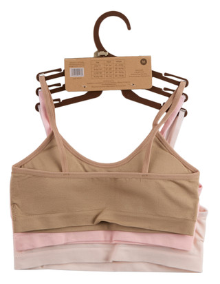 Thumbnail 2: BEARPAW Girl's 3 Pk Solid Seamless Bralettes 
