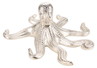 Thumbnail 1: Sand + Sea 15x5.5 Silver Octopus Home Accent 