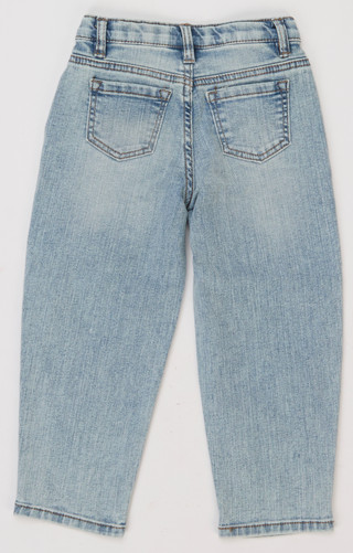 Thumbnail 2: Squeeze Little Girls Heart Shadow Patch Barrel Jeans 