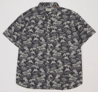 Thumbnail 1: North Hudson Outfitters Big Men's Tropical Button Down Shirt 